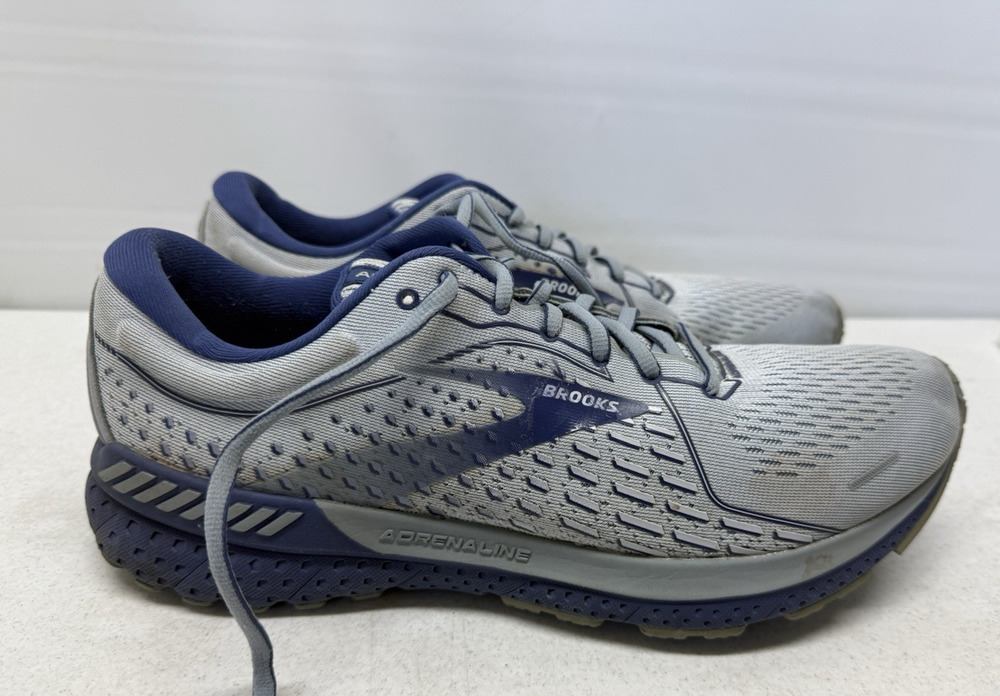 BROOKS Adrenaline GTS 21 Men’s Size 10.5 D Running Shoes 1103491D006 Gray /Blue - Picture 3 of 10